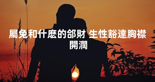 屬兔和什麽的郃財 生性豁達胸襟開濶